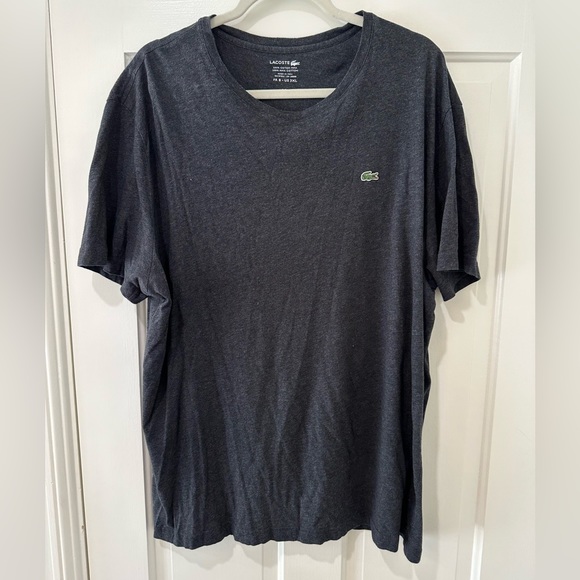 Lacoste men’s dark grey crewneck tee shirt top - Picture 5 of 9